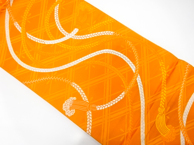 JAPANESE FUKURO OBI / WOVEN KUMIHIMO CORD PATTERN
